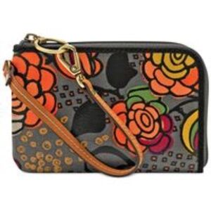 Fossil Vibrant Graphics Floral Wristlet